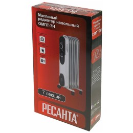 Масляный обогреватель РЕСАНТА ОМПТ- 7Н [67/3/3] 1,5кВт, 370?140?650, 5 секций